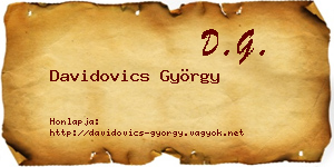 Davidovics György névjegykártya